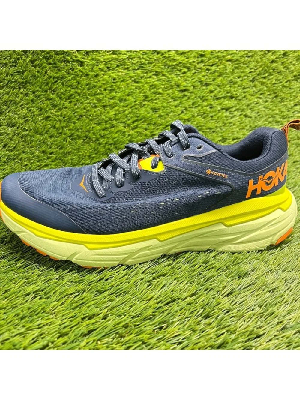 Hoka One One Challenger ATR 6 GTX Mens Size 9 Blue Yellow Running Shoes Sneakers